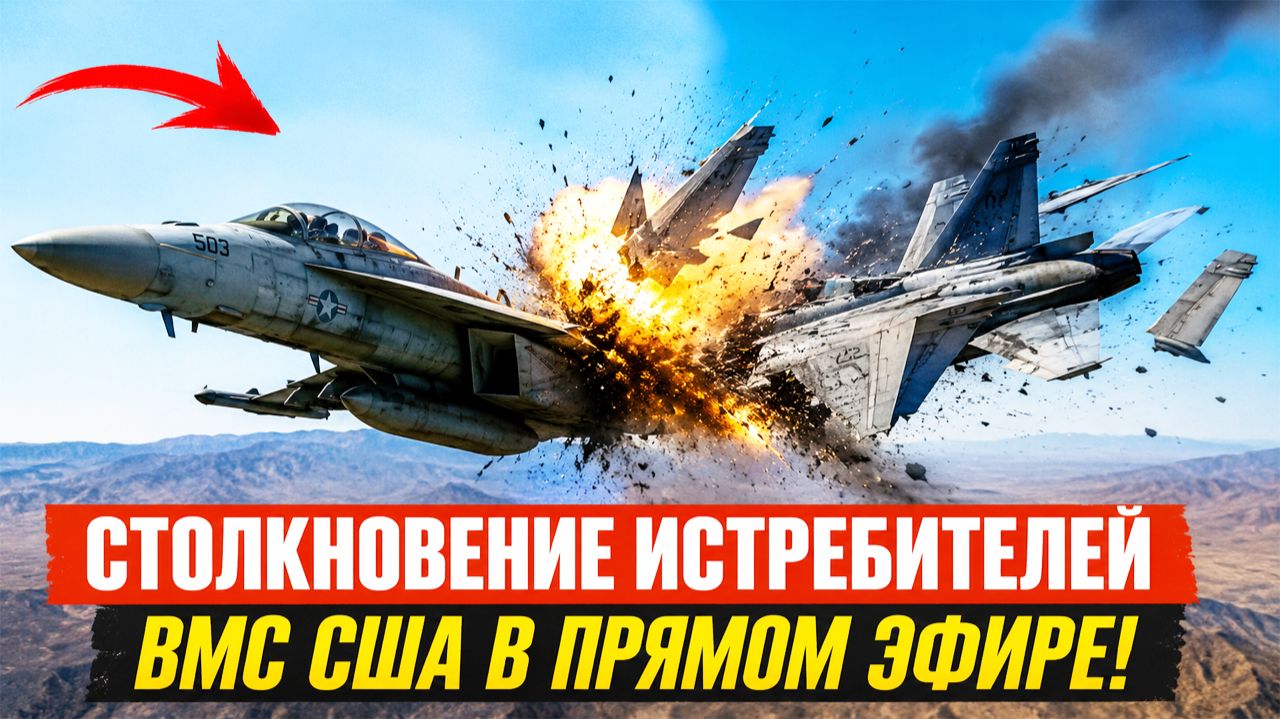 ⚡️Два истребителя США столкнулись в воздухе (Видео)