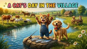 Маленький котёнок идёт на рыбалку! Согревающее 3D‑путешествие #кот #маленькийкотик