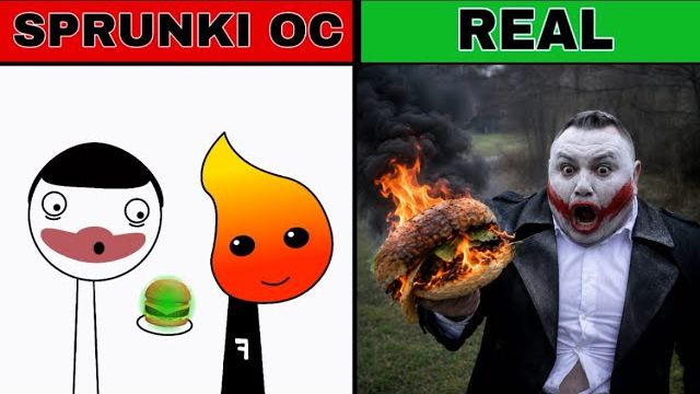 СПРУНКИ ОС: CRAZY HAMBURGER GUY Vs FIRENOM В РЕАЛЬНОЙ ЖИЗНИ