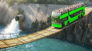 «Машины против подвесного моста» №9 в BeamNG Drive!