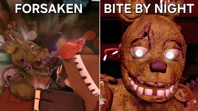 Forsaken против Bite By Night: геймплей и победа за Springtrap (Roblox)