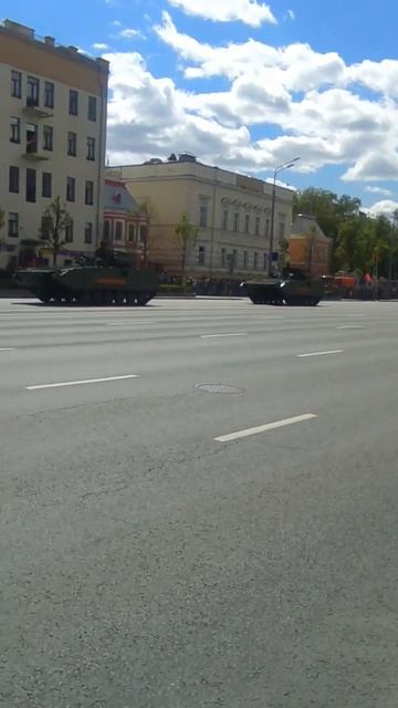 День Победы 9 мая Военная техника на Садовом кольце после  парада. Москва Фрагмент 13