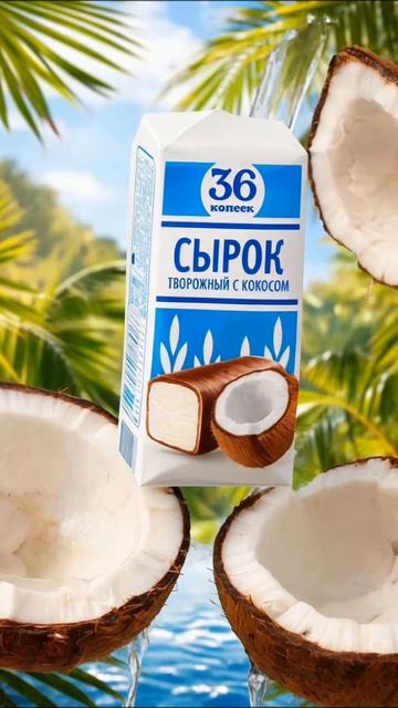 По-настоящему летний вкус творожного сырка с кокосом от «36 копеек»🥥😋