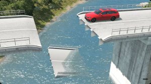 Машины против разрушенного моста #2 – BeamNG.Drive