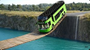 «Машины против подвесного моста» №11 в BeamNG Drive! (1)
