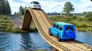 Автомобили против недостроенной дороги: Безумный челлендж #4 ▶️ BeamNG Drive