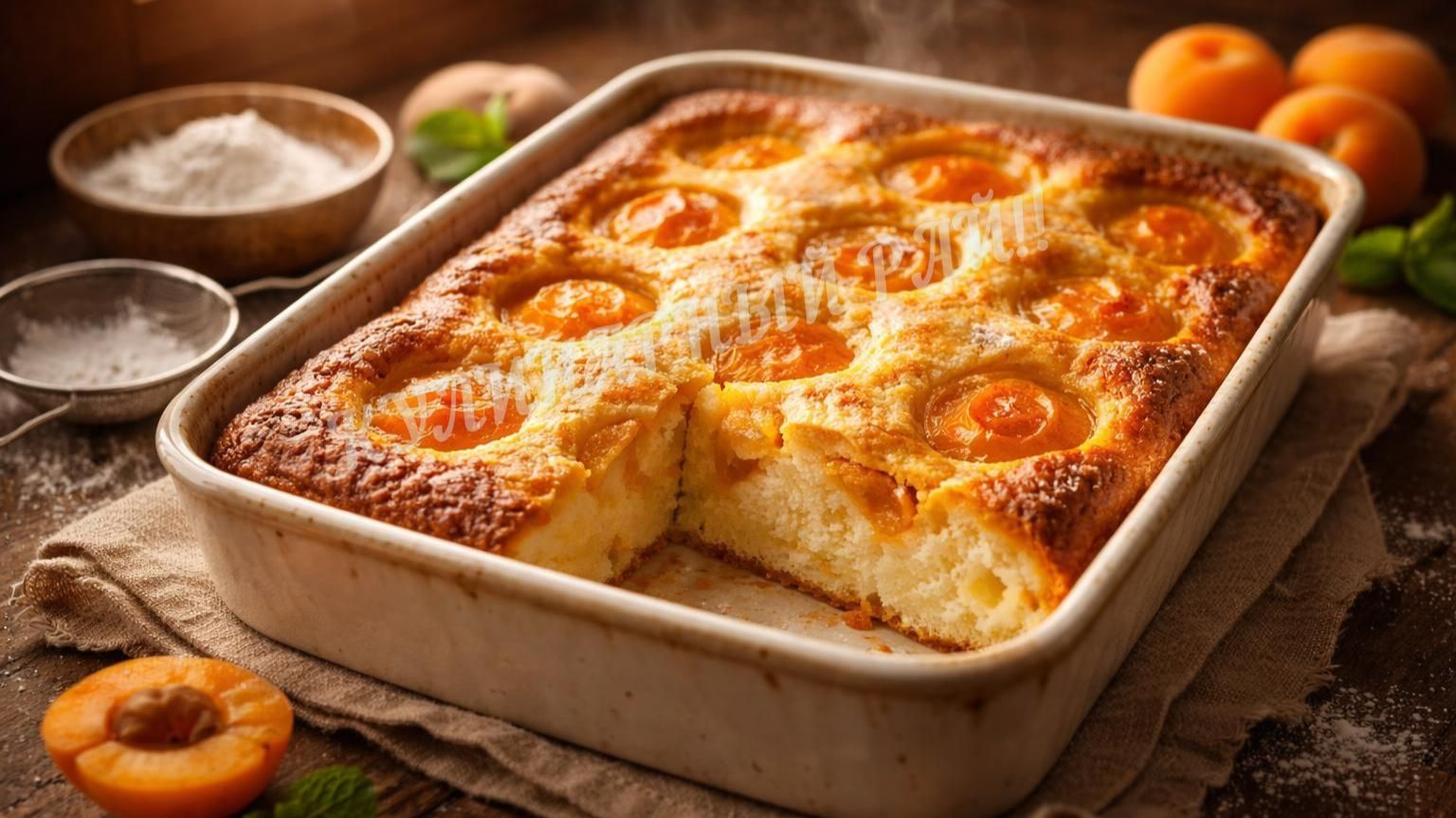 😋 Нежная творожная запеканка с абрикосами 😍🍑