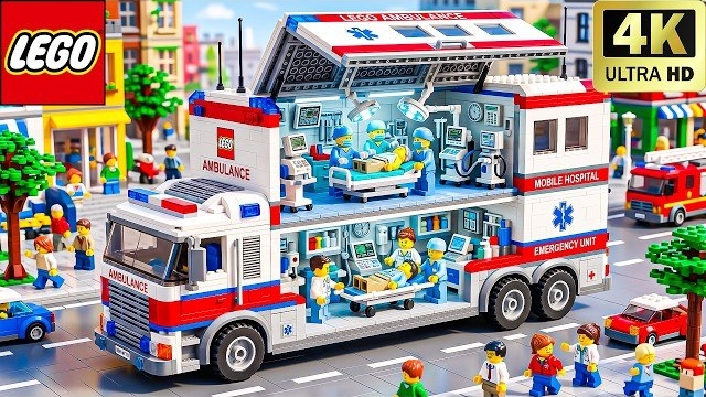 LEGO Машина скорой помощи для экстренного спасения! | Забавный эксперимент Lego