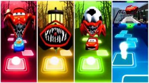 McQueen Car All Video Megamix 🆚Lighting McQueen Eater🆚McQueen Red Car 🎶 Геймплей Tiles Hop EDM Rush🎯