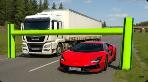 Автомобили против низких труб: Безумный челлендж в BeamNG Drive!