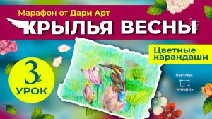 Марафон «Крылья весны» - 3 урок __ Цветные карандаши