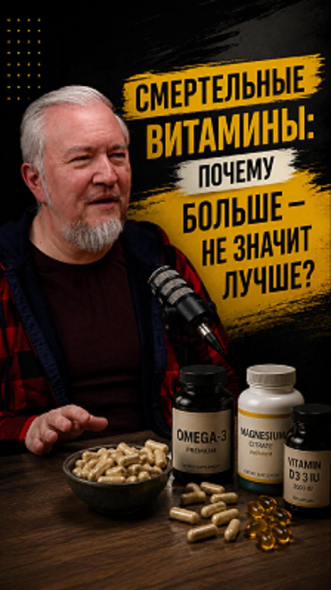 Смертельные витамины: почему больше — не значит лучше? Полный выпуск на канале #shorts