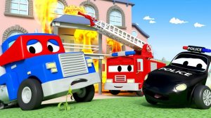 Авто Патруль -  Супергрузовику нужна помощь - Автомобильный Город  🚓 🚒 детский мультфильм