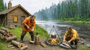 Сухой Пит ИЗБА Охота и Рыбалка 2026 в ТАЙГЕ Лодка Solar Водомет Тайга Сибирь Костя Устье Реки Даугли