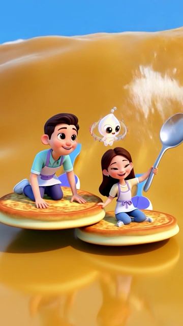 Серфинг с блинчиками — семейный сплав 🥞🏄♀️ Песня «Луми — Блинчики»