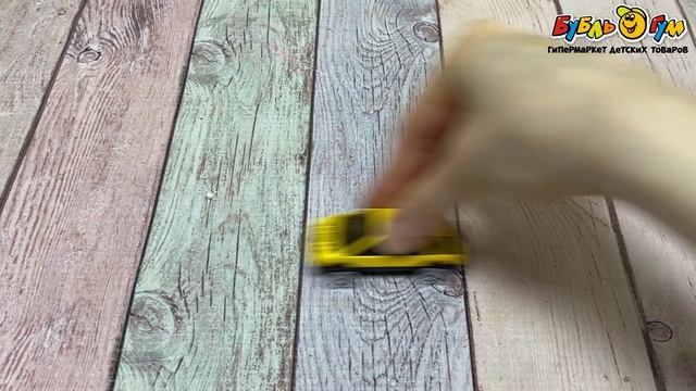 Машина Технопарк Строительная техника металлическая желтая 6см в ассортименте  - видео