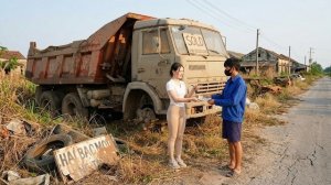 Девушка восстановила заброшенный Камаз, который она купила у местного жителя. Жизнь во Вьетнаме