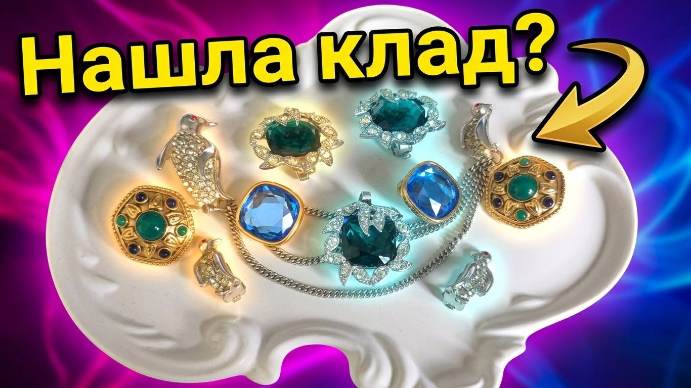 243. НАШЛА СОКРОВИЩА! Натуральные КАМНИ, СЕРЕБРО, редкий SWAROVSKI и SARAH COVENTRY! 😱💎