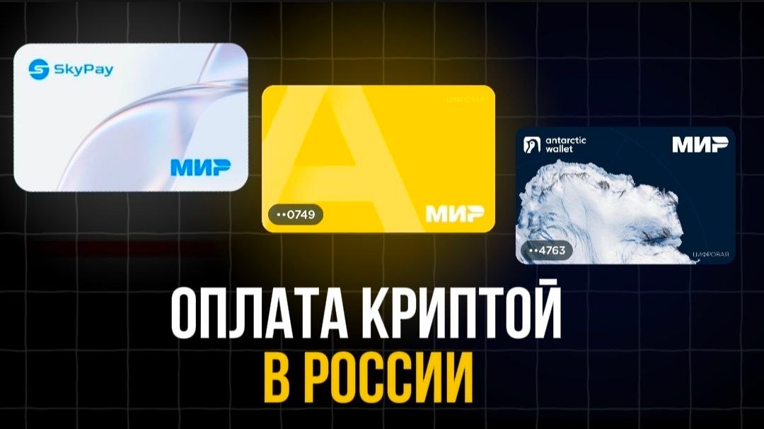 3 карты для оплаты криптой в России. Сравниваю Antarctic Wallet, Кошелек Алтын и Sky Pay