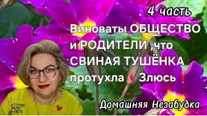 4 часть. Виноваты ОБЩЕСТВО и РОДИТЕЛИ, что СВИНАЯ ТУШЁНКА протухла❗️Злюсь😡❗️