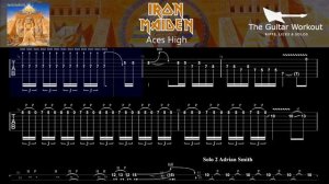 Iron Maiden - Aces High (HQ Backing Track with vocals & tab  Guitar Karaoke) - The Guitar Workout (1