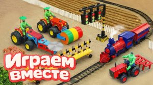 МУЛЬТИКИ ПРО МАШИНКИ И СУПЕРГЕРОЕВ ДЛЯ ДЕТЕЙ 🚗 ИГРУШЕЧНЫЙ ХАЛК И МАШИНКИ С ПОЕЗДАМИ №5