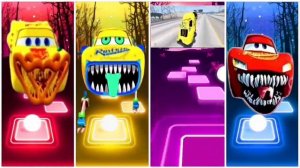 McQueen Car All Video Megamix 🆚Lighting McQueen Eater🆚McQueen Red Car 🎶 Геймплей Tiles Hop EDM Rush🎯