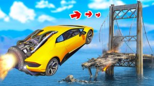 СМОЖЕТ ЛИ ТАЧКА ПЕРЕЛЕТЕТЬ СЛОМАННЫЙ МОСТ В ГТА 5  - ЭКСПЕРИМЕНТ В GTA 5