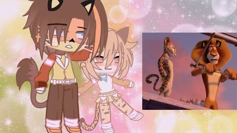 Alex & Gia reaction to them 💞🦁🐆💞 || Part 1/2 || Madagascar Gacha Life !Gialex!