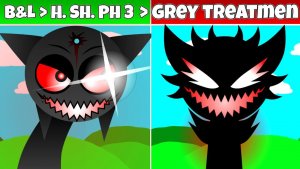 Sprunki： Выигрывает и Проигрывает → Hyper Shifted Фаза 3 → Grey Treatment Фанатский Мод