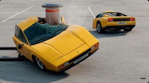 Машины против столбиков #3 – BeamNG.Drive