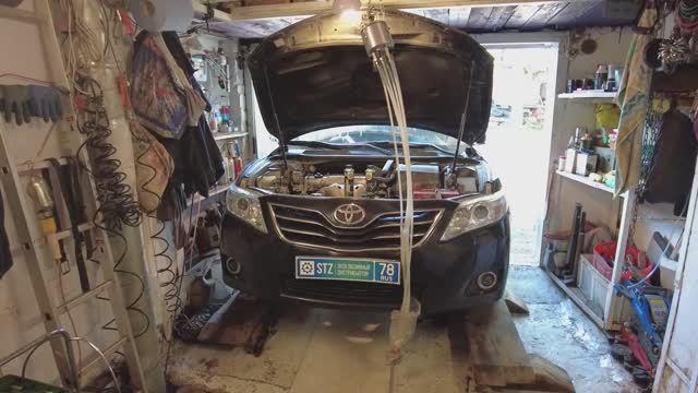 Раскоксовка Toyota Camry XV40 2AZ-FE 2.4 Аппаратом SQUID от BG химией CLARION GUARD
