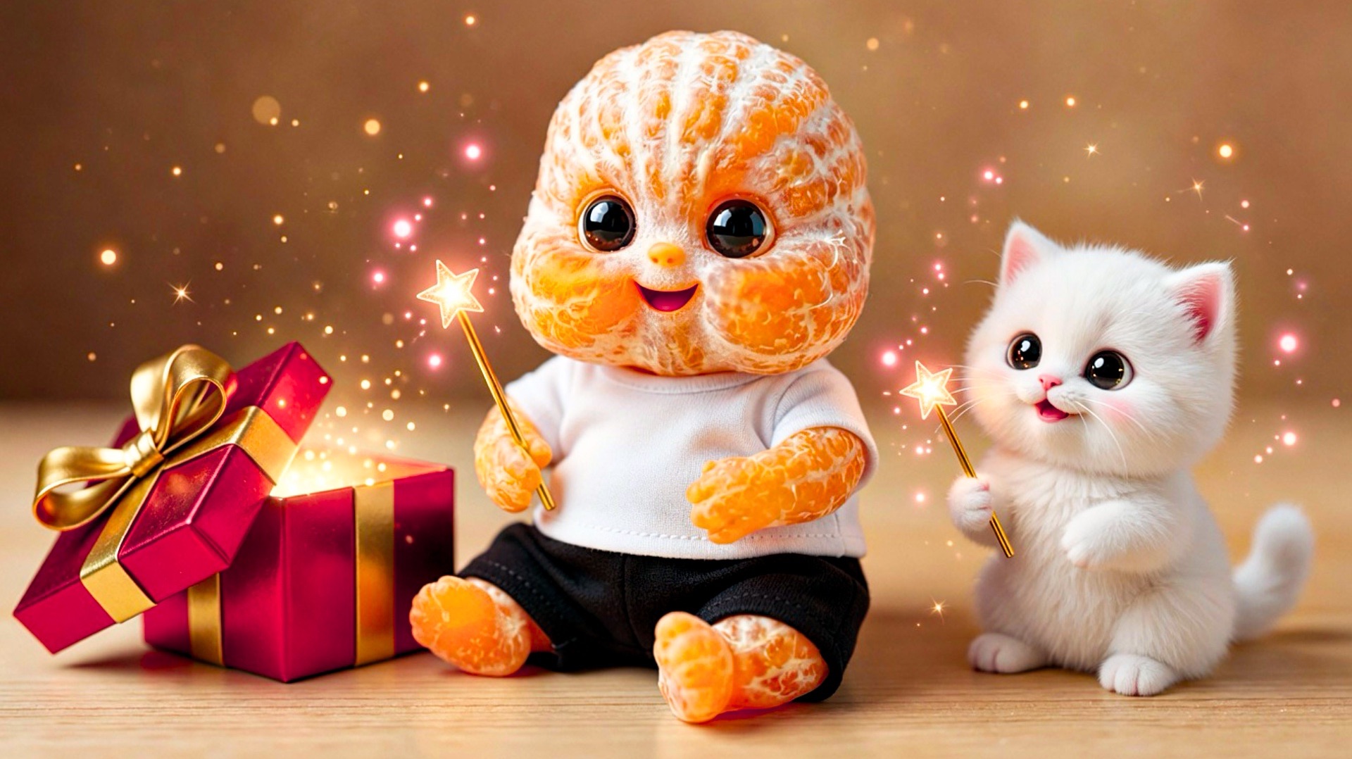 Живые фрукты и милые животные 🍎😊 Невероятно приятная ИИ-анимация как Мультики!