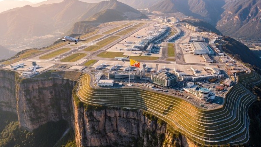 Построен глубоко в Гималаях… ✈️ Один из самых опасных и сложных аэропортов, когда-либо построенных.
