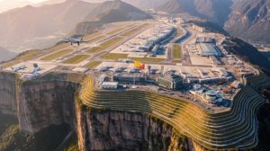 Построен глубоко в Гималаях… ✈️ Один из самых опасных и сложных аэропортов, когда-либо построенных.