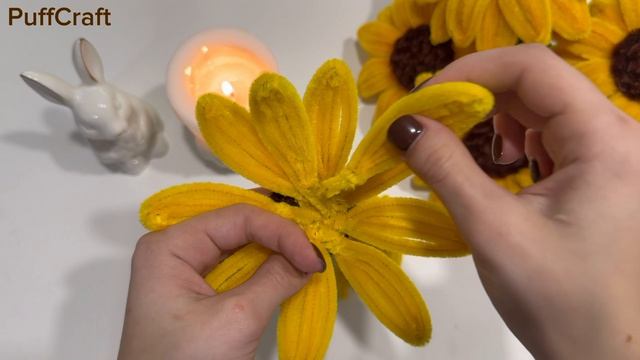 ПОДСОЛНУХИ ИЗ СИНЕЛЬНОЙ ПРОВОЛОКИ