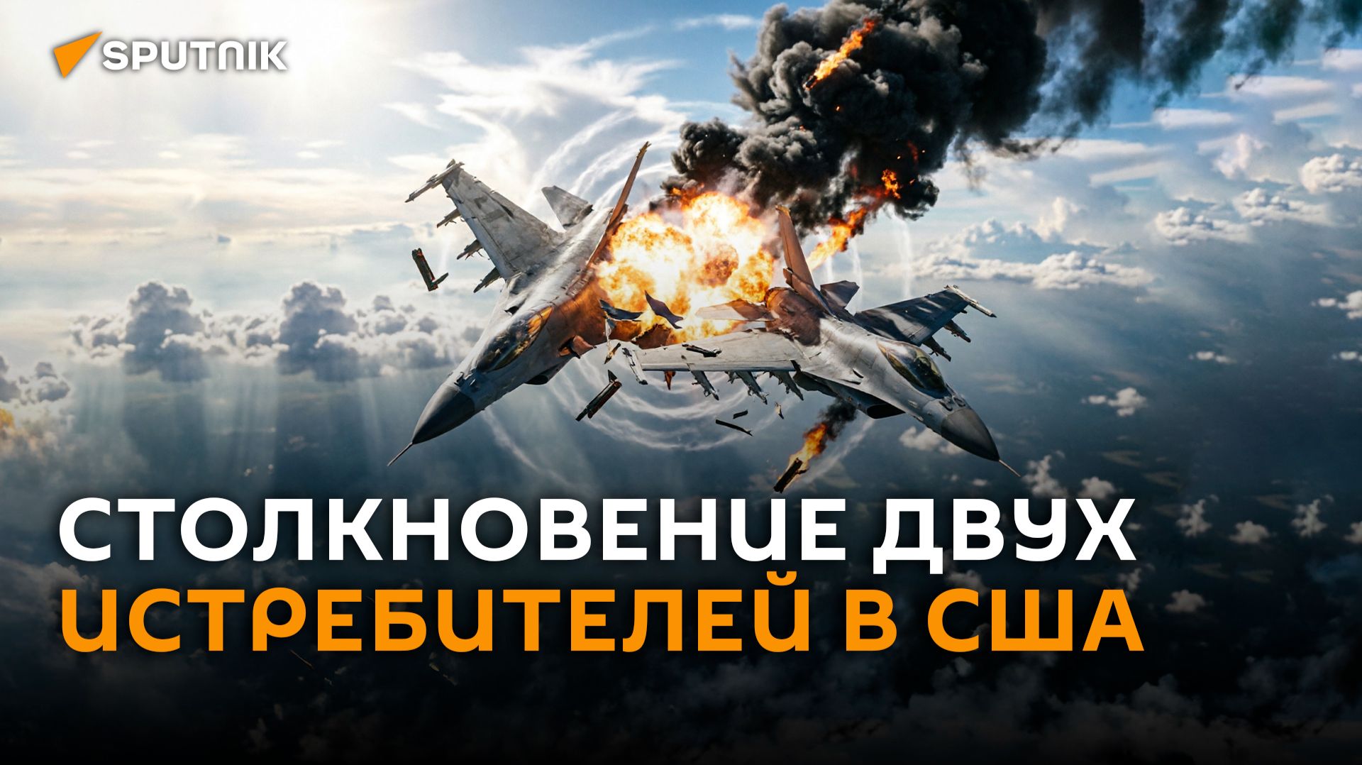 Два истребителя столкнулись в небе над авиабазой ВВС США