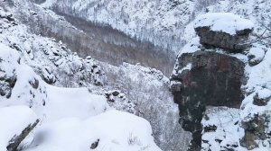 Скала Огурец (Россия, Башкортостан), январь 2026 г.