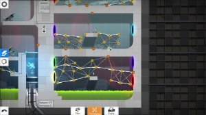 Прохождение игры Bridge Constructor Portal 49 уровень под названием «Город турелей»