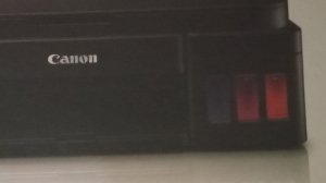 Первое включение принтера Canon PIXMA G3410 после заправки и установки картриджей.