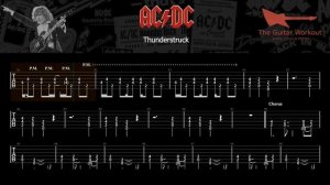 AC_DC - Thunderstruck (HQ Backing Track with vocals & tab  Guitar Karaoke) - The Guitar Workout (108