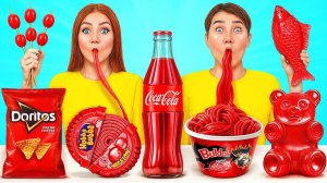 Красная Еда Челлендж  Сумасшедший Челлендж