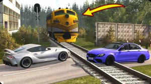 Автомобили против железнодорожных путей - BeamNG Drive - 🔥 ULTIMATE Edition Compilation 4
