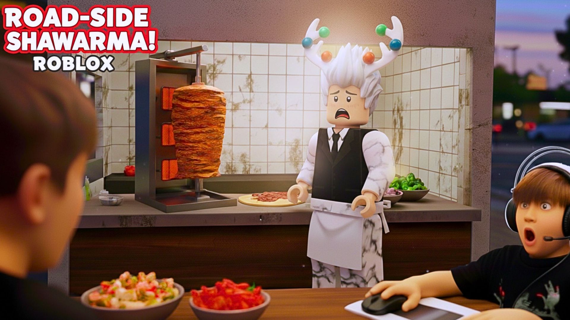 ИГРАЮ В ИГРУ ДОРОЖНАЯ ШАУРМА В РОБЛОКС! ХОРРОР ИГРА!