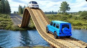 Автомобили против недостроенной дороги: Безумный челлендж ▶️ BeamNG Drive