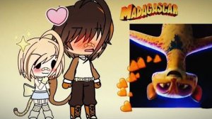 Madagascar 🦁 Alex X Gia 🐆 Gacha Life reaction short || [2/2] (Gia edit)