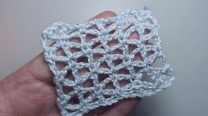Ажурная сетка крючком, простой узор √108.