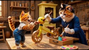 Любовь мамы-кошки ❤️ | Мечта милого котёнка сбывается 🐱🚲 | Эмоциональная 3D‑анимация