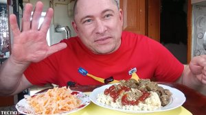 Мукбанг/обжорыч/Гуляш из говядины, Булгур и квашеная капуста/