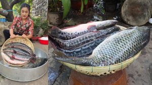 Вкусная пресноводная рыба, приготовленная в Камбодже, рыбный суп, приготовление лапши